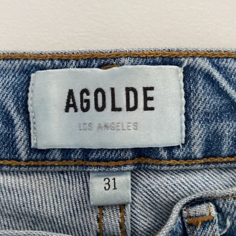 ❗️SOLD❗️Agolde Nico Distressed High Rise Nico High Rise Slim Fit Jeans Size 31 - Picture 10 of 13